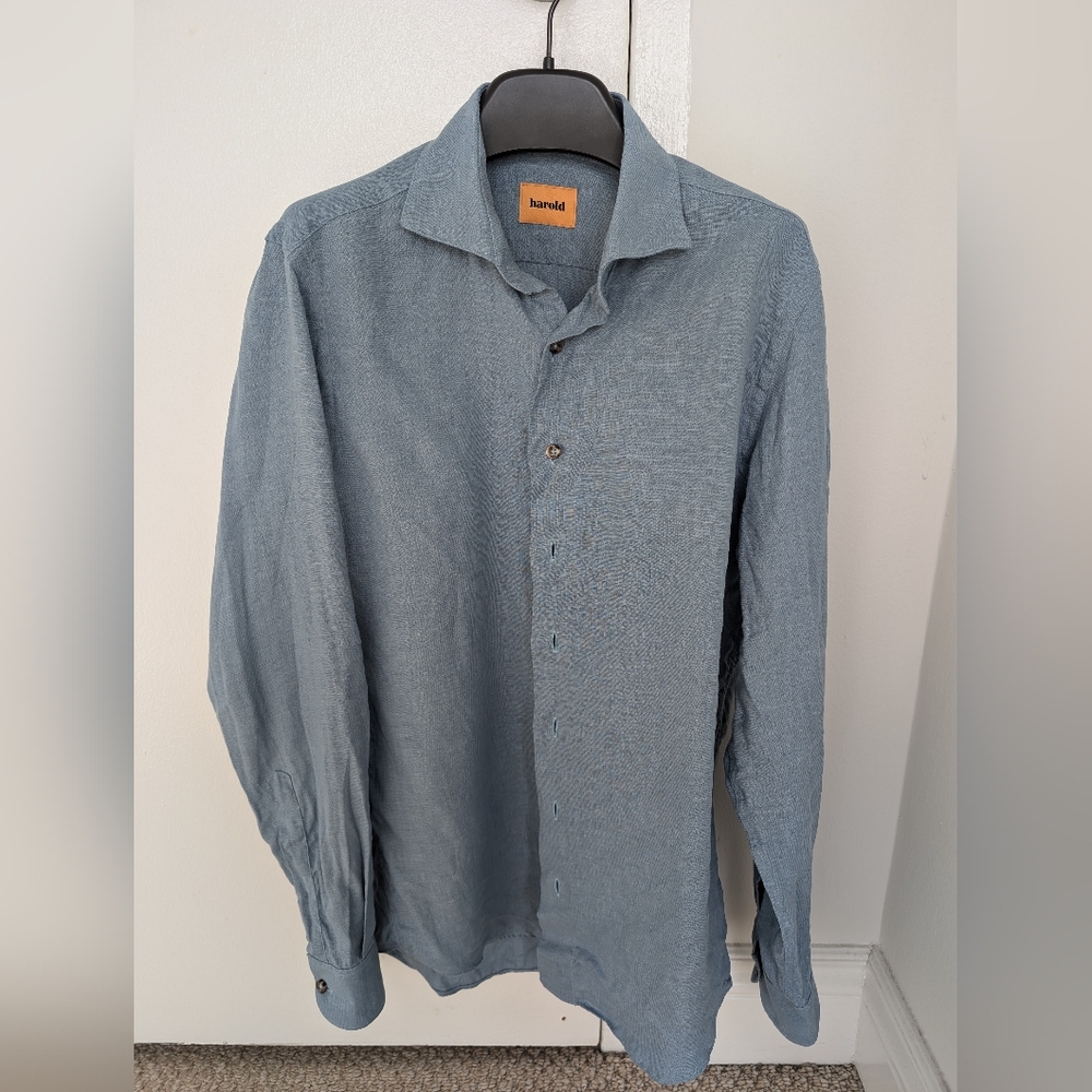Harold Linen Dress Shirt, 15.5, NWOT